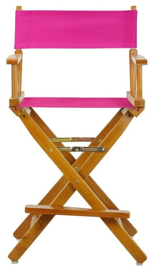 24" Director's Chair, Honey Oak Frame, Magenta Canvas