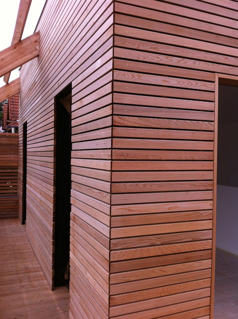 Maison d'architecte CLT contemporaneo-facciata