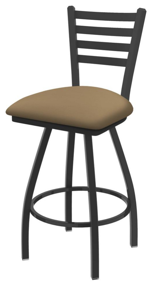 XL 410 Jackie 30 Swivel Bar Stool with Pewter Finish and Canter Sand Seat