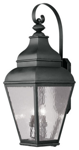 Livex Lighting 2607 Exeter 4 Light 37" Tall Outdoor Wall Sconce - Black