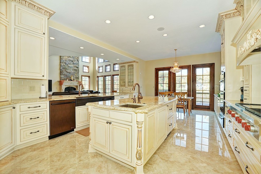 This is an example of an arts and crafts kitchen in Other.
