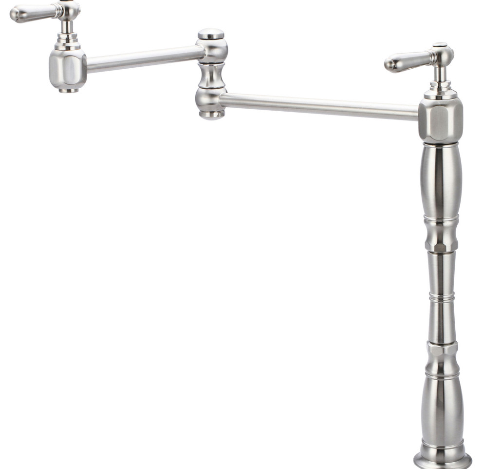 Americana Deck Mount Pot Filler Traditional Pot Fillers by