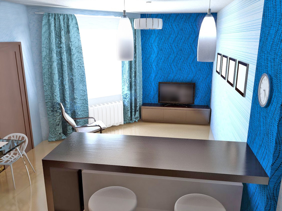 Гостиная с видом на город