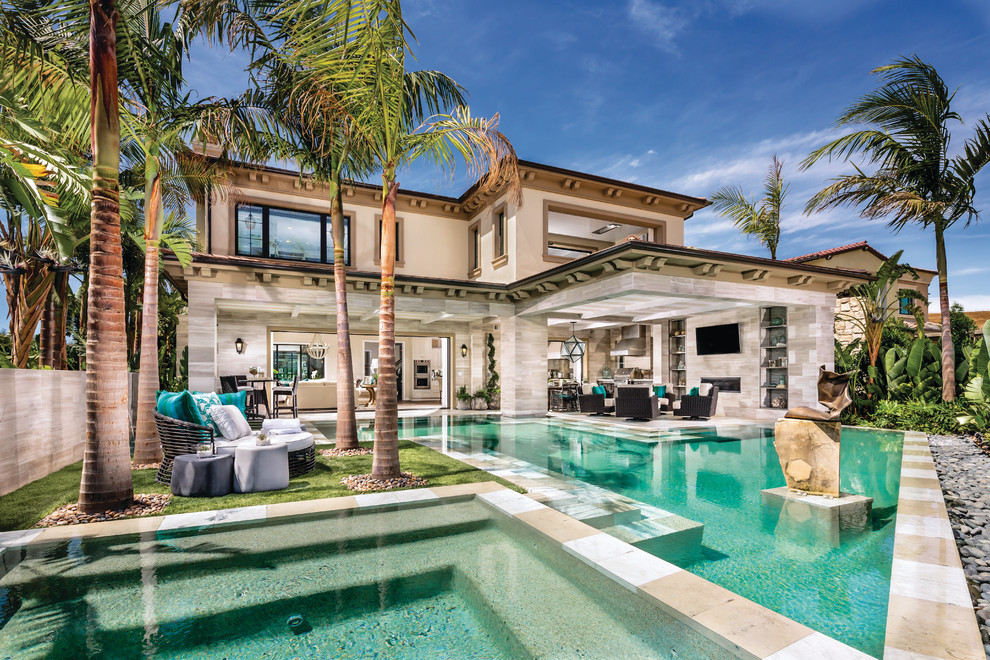 Inspiration for a transitional pool remodel in Philadelphia