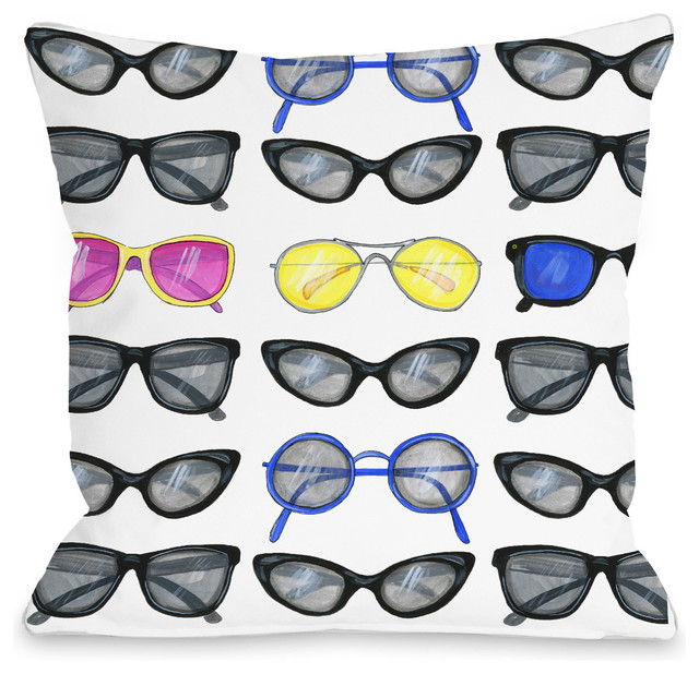 "Sunglasses" Indoor Throw Pillow by April Heather Art Contemporary