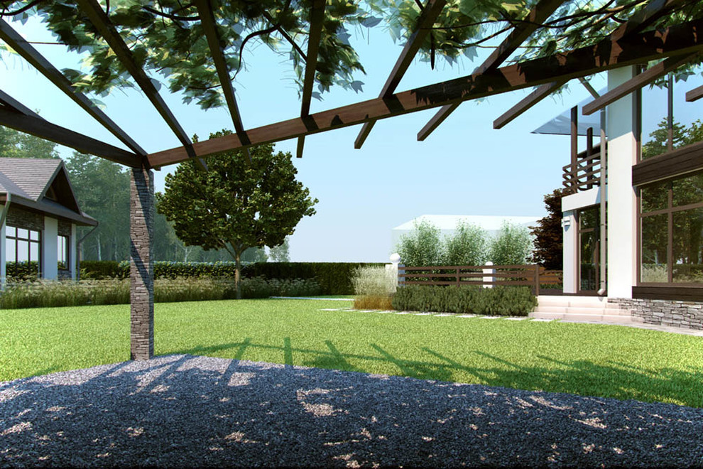 Дизайн частного сада 18 соток