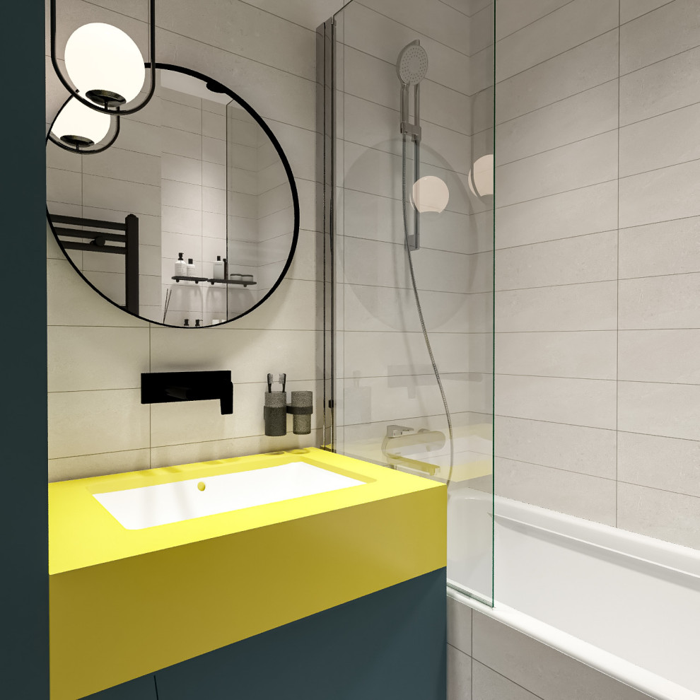 2020. 05. 02. Проект дизайна интерьера квартиры (ванная комната и санузел)