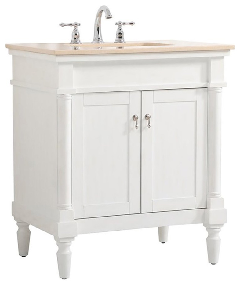 Elegant Decor Lexington 30" Solid Wood Single Bathroom Vanity in