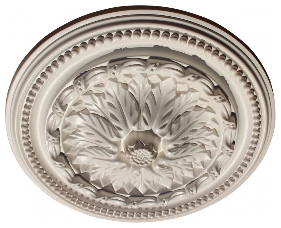 Ceiling Medallion White Urethane 15 3/4" Diameter Traditional