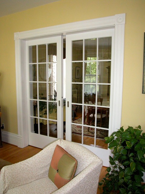 French doors with glass mullions - Transitional - Living Room - toronto ...