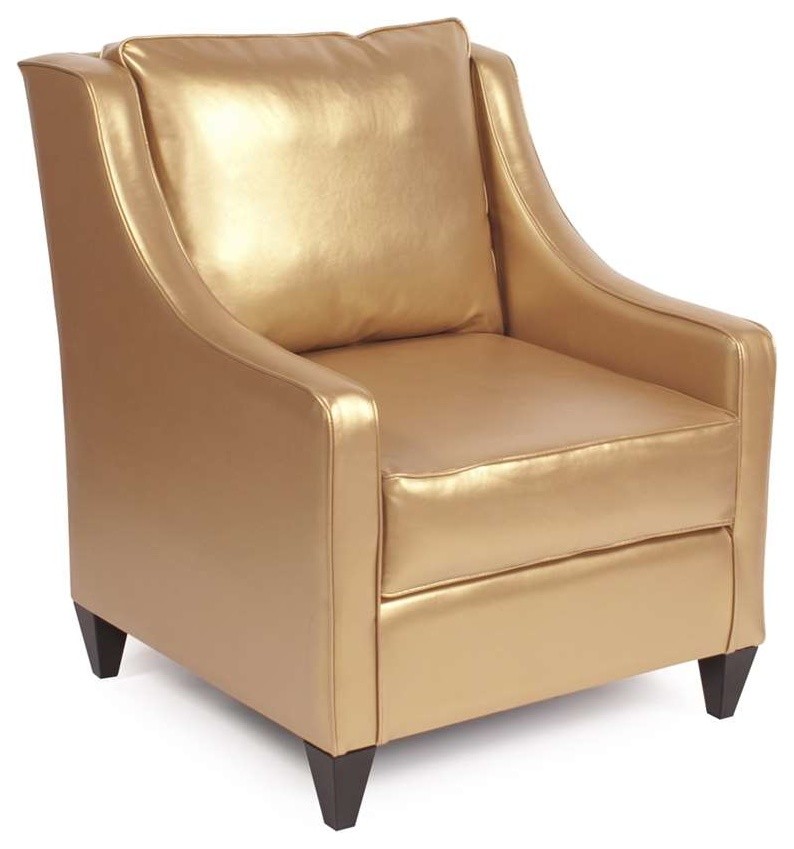 Howard Elliott Shimmer Gold Side Car Chair - 831-880