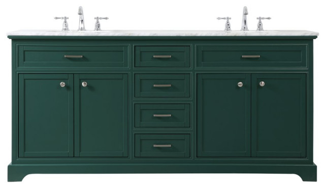 Amelia 72 Double Bathroom Vanity Set