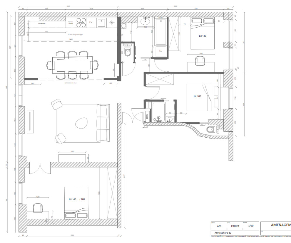 Rénovation complète d’un appartement de 90 m² – Paris 16