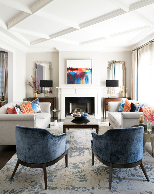 Forest Hill Home transitional-living-room