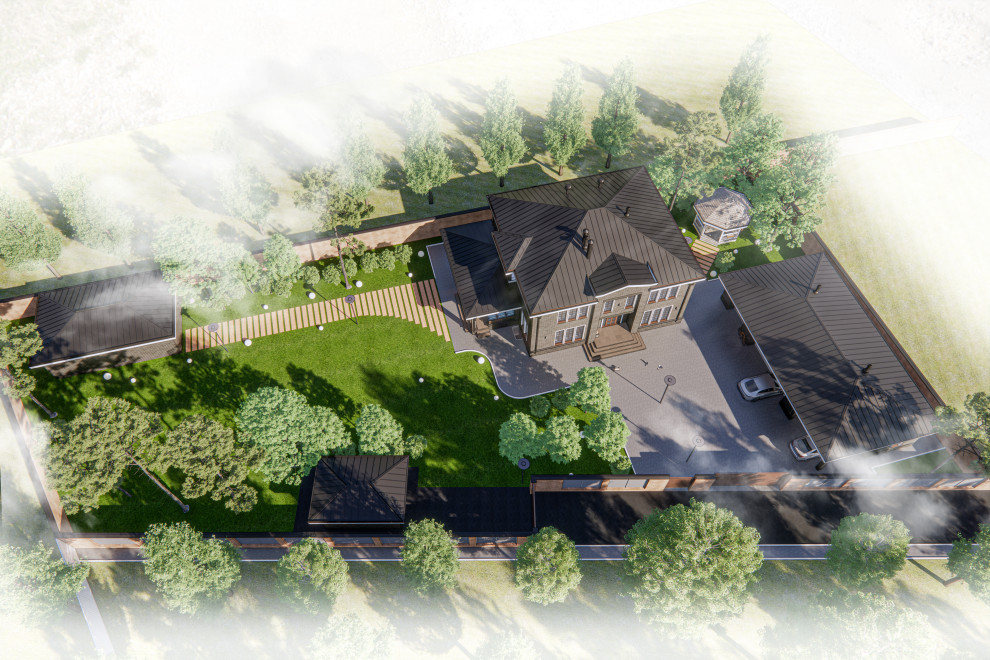 Жилой дом с гаражным комплексом