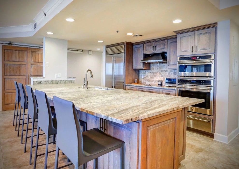 Inspiration for a contemporary kitchen remodel in Miami