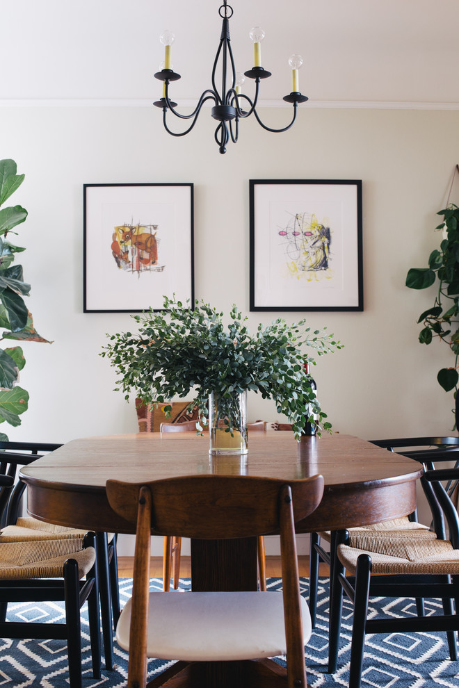 Small eclectic dining room in San Francisco.
