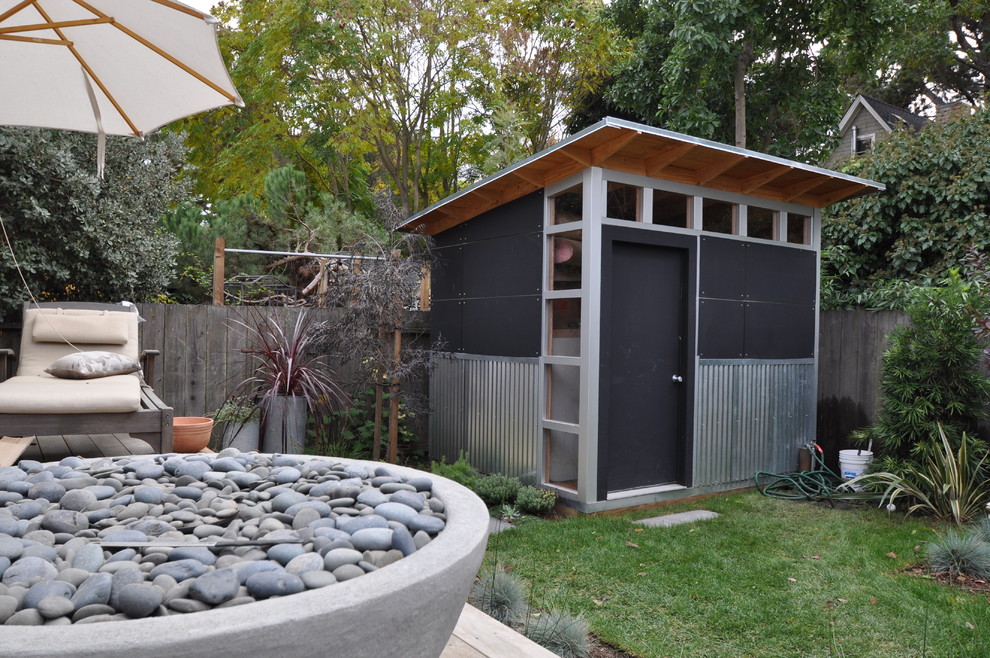 This is an example of a modern shed and granny flat in Denver.