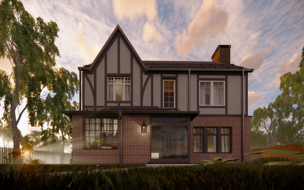 Небольшой двухэтажный дом в стиле Тюдор