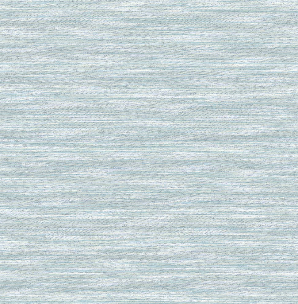 Benson Light Blue Faux Fabric Wallpaper, Bolt Transitional