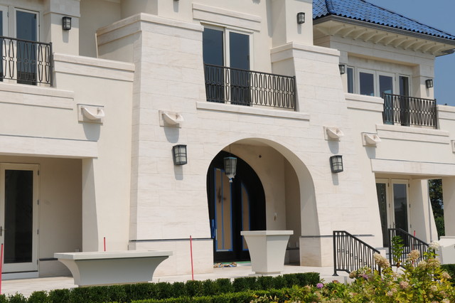 PORTUGUESE LIMESTONE FACADE IN NEW JERSEY - Traditional - Exterior ...