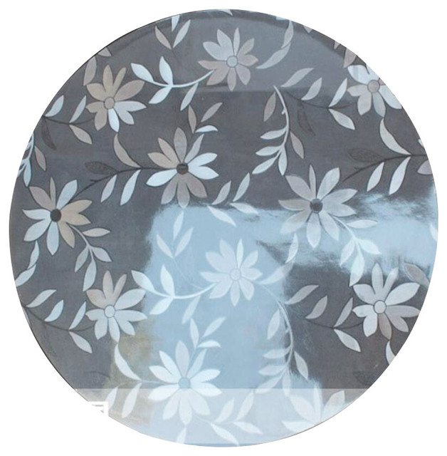 Pvc Carpet Computer Swivel Chair Cushion, Mat, D80Cm, 03 Modern