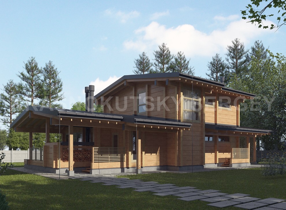 ДОМ ИЗ КЛЕЕНОГО БРУСА VILLA GERBERA