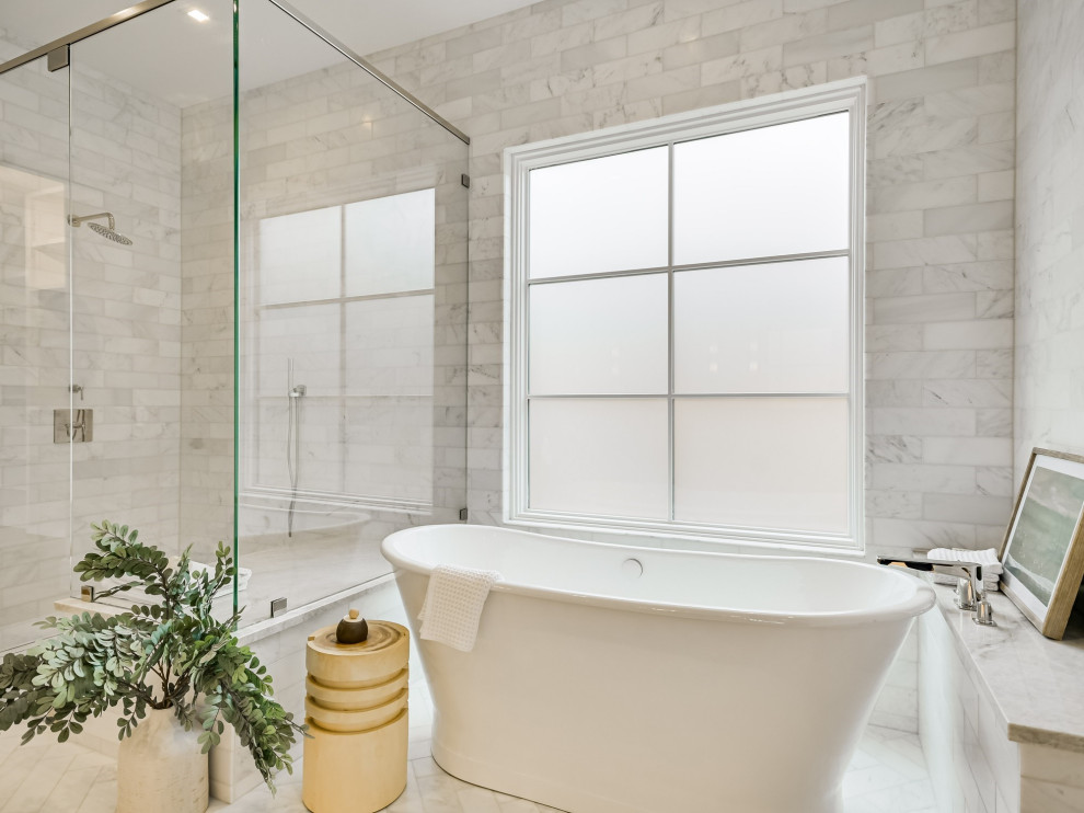 Inspiration for a transitional bathroom remodel in Austin