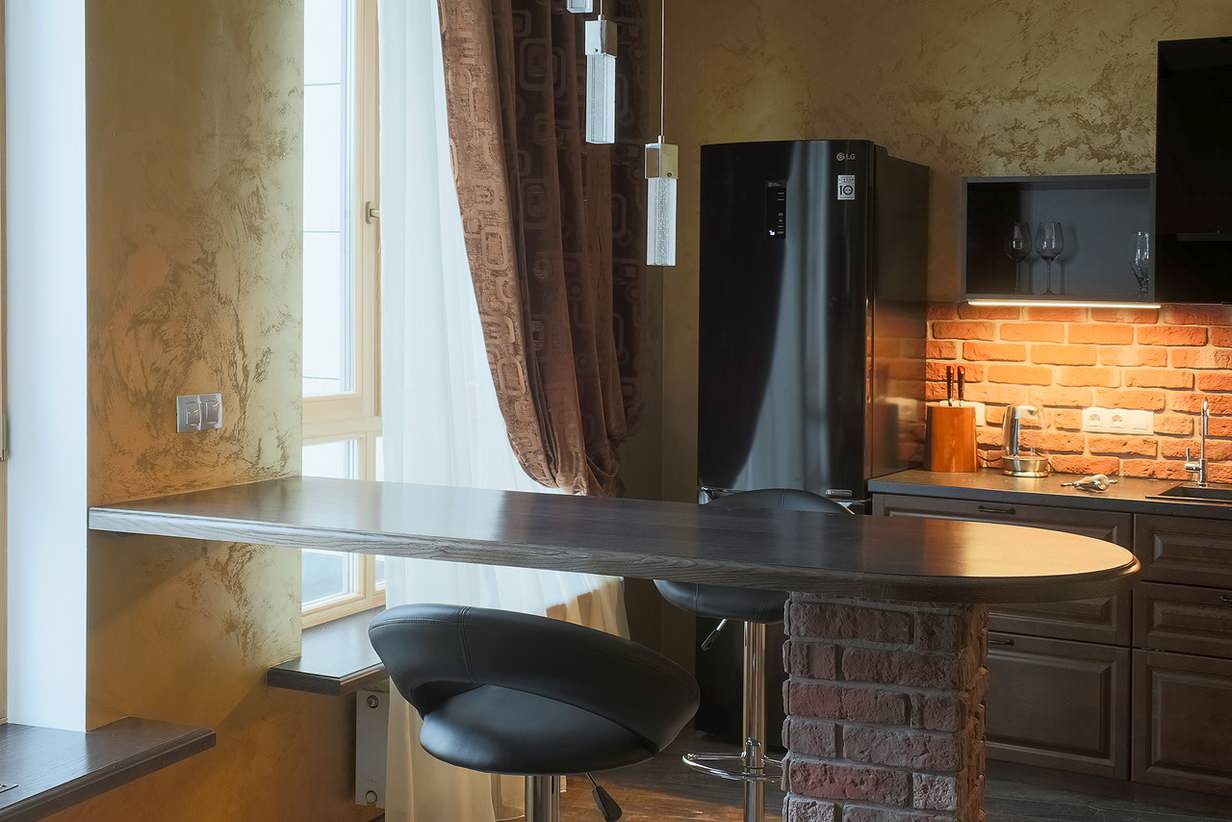 Подоконники с вентиляционной решеткой от Rios + барная стойка