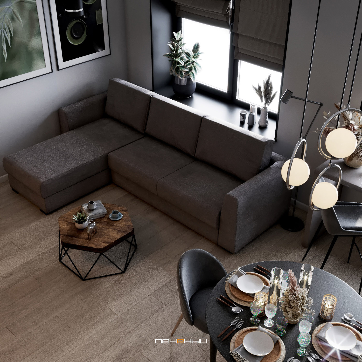 Очередной дизайн-проект трёхкомнатной квартиры