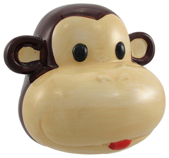 Ceramic Monkey Face Money Bank