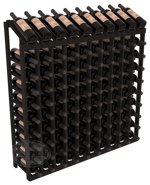 100 Bottle Display Top Wine Rack in Redwood Contemporary Wine Racks