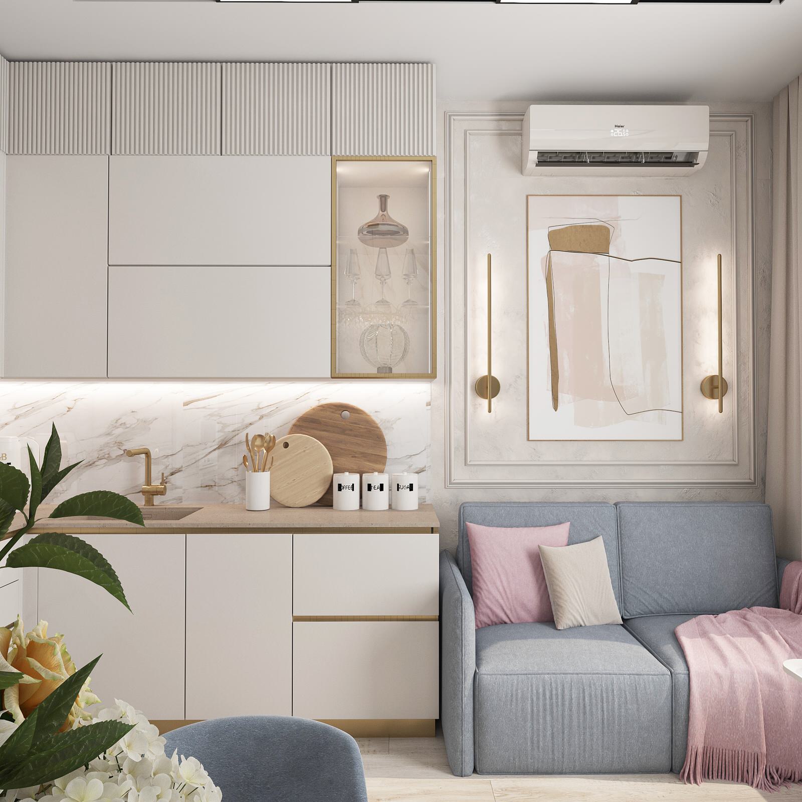 Пространство для семьи с двумя детьми. Москва, ЖК Западный порт