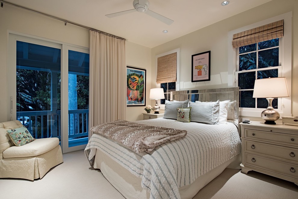 Inspiration for a coastal bedroom in Miami.