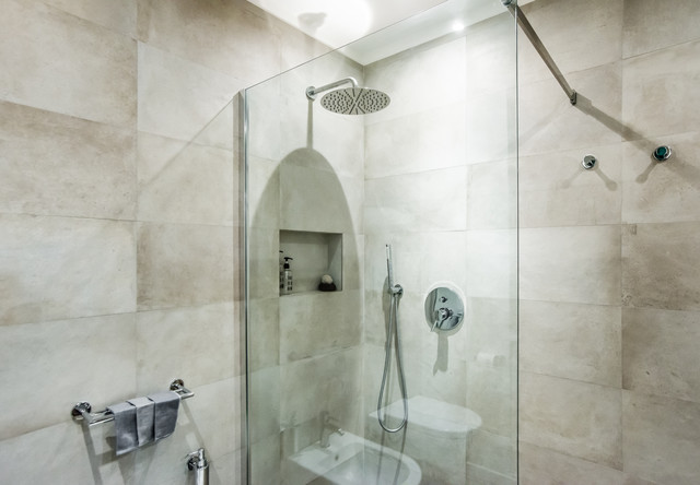 Doccia aperta industrial-badezimmer