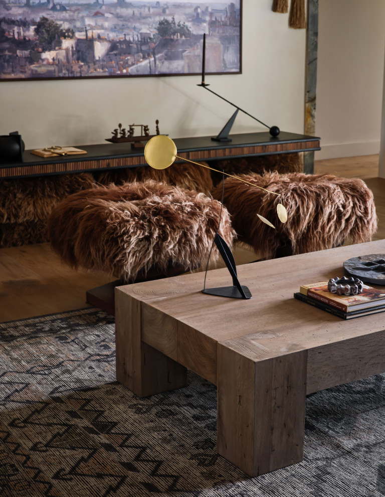 Barrel & Beam - Living room - transitional living room idea in Dallas