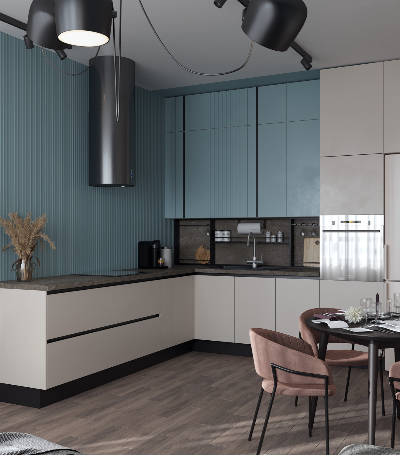 визуализация трехкомнатной квартиры ЖК Варшавская Life