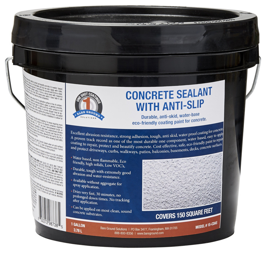 One Shot Coatings by Bare Ground Clear Concrete Sealant With AntiSlip
