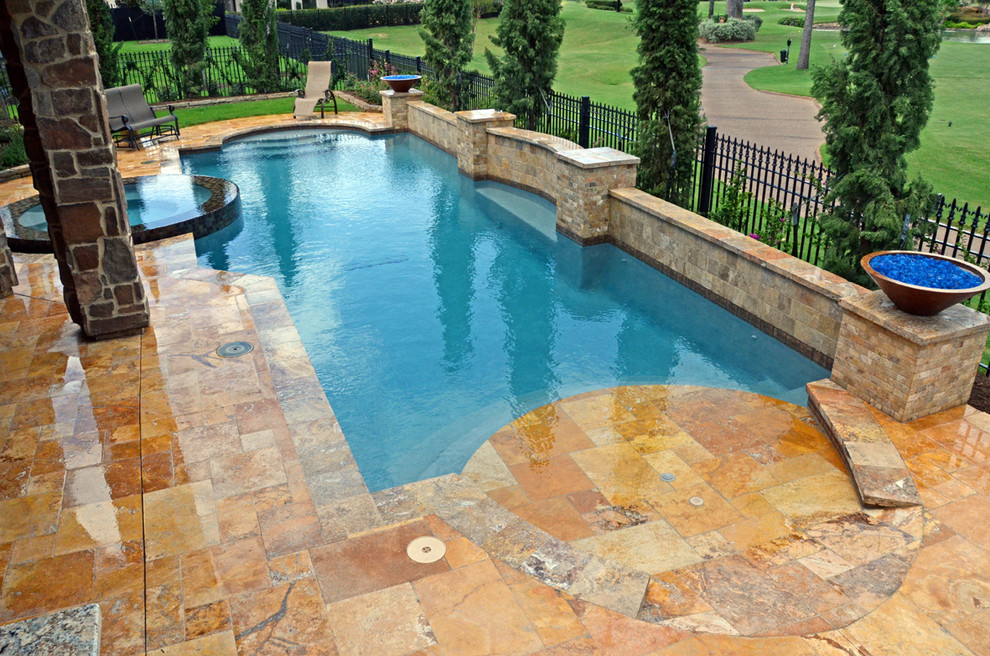 Custom Beach Entry Pool Beach Style Pool Houston By Vollmer