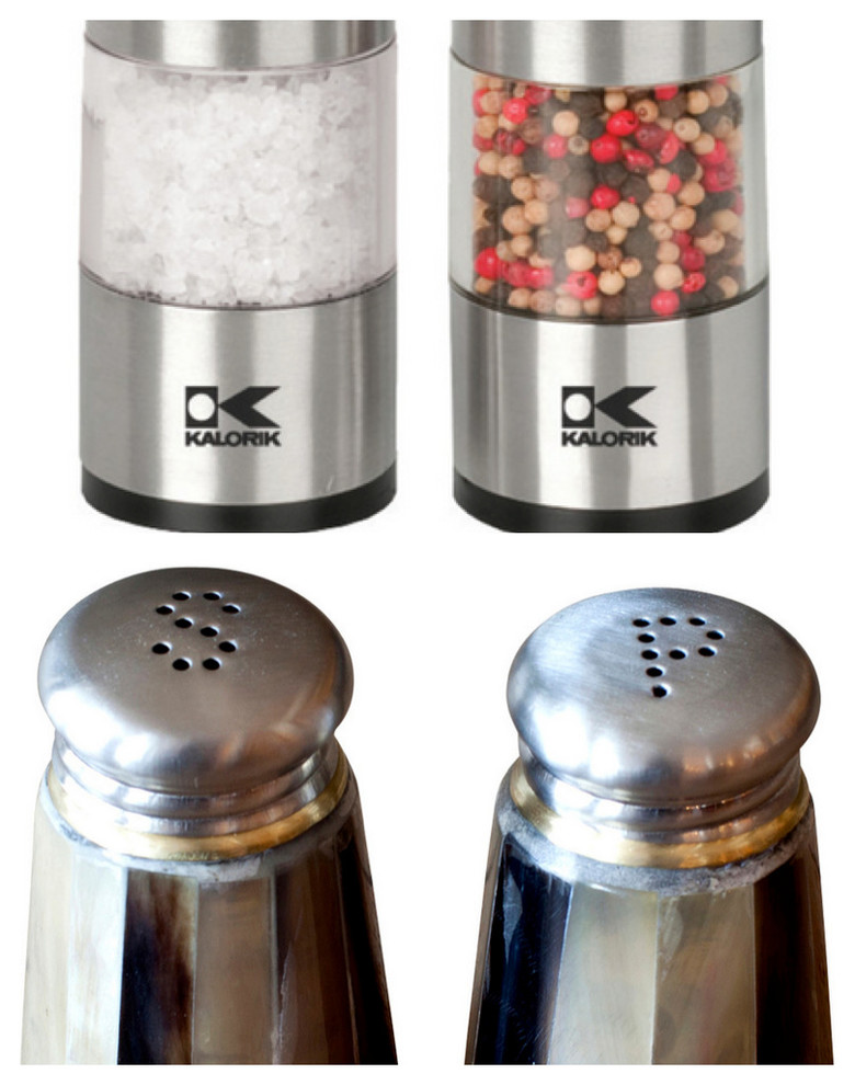 Kalorik Interchangeable Salt and Pepper Grinder Set