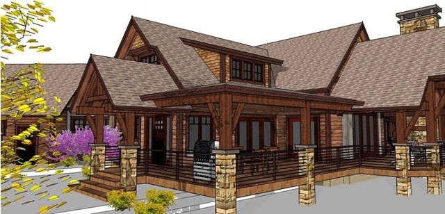 Custom Designed Timberbuilt rustic-rendering