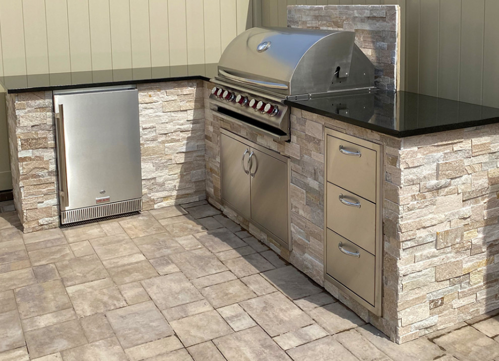 L Shaped Outdoor Kitchen