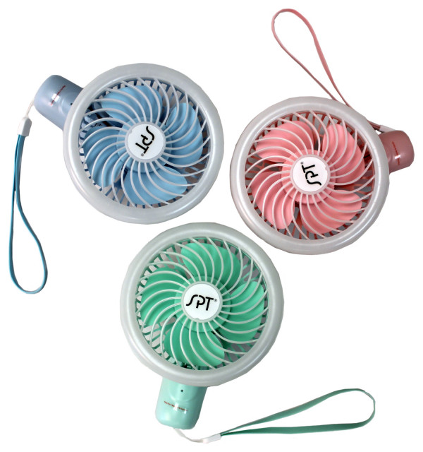 Personal HandHeld Fan, Set of 3 Contemporary Electric Fans by