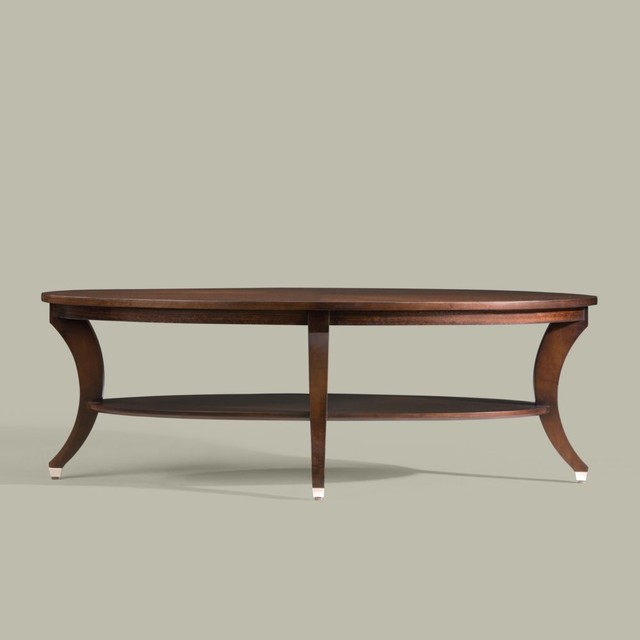 Modern Glamour Adler Oval Coffee Table Traditional Tables Modern Glamour Adler Oval Coffee Table