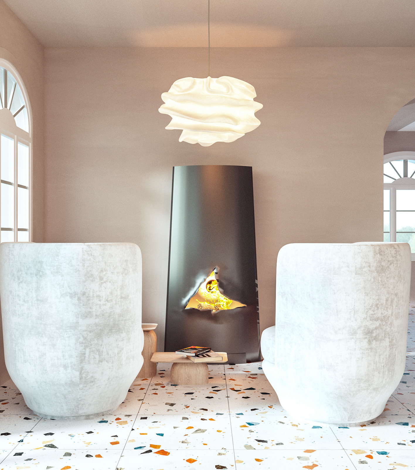 Гостиная комната  - каминная зона