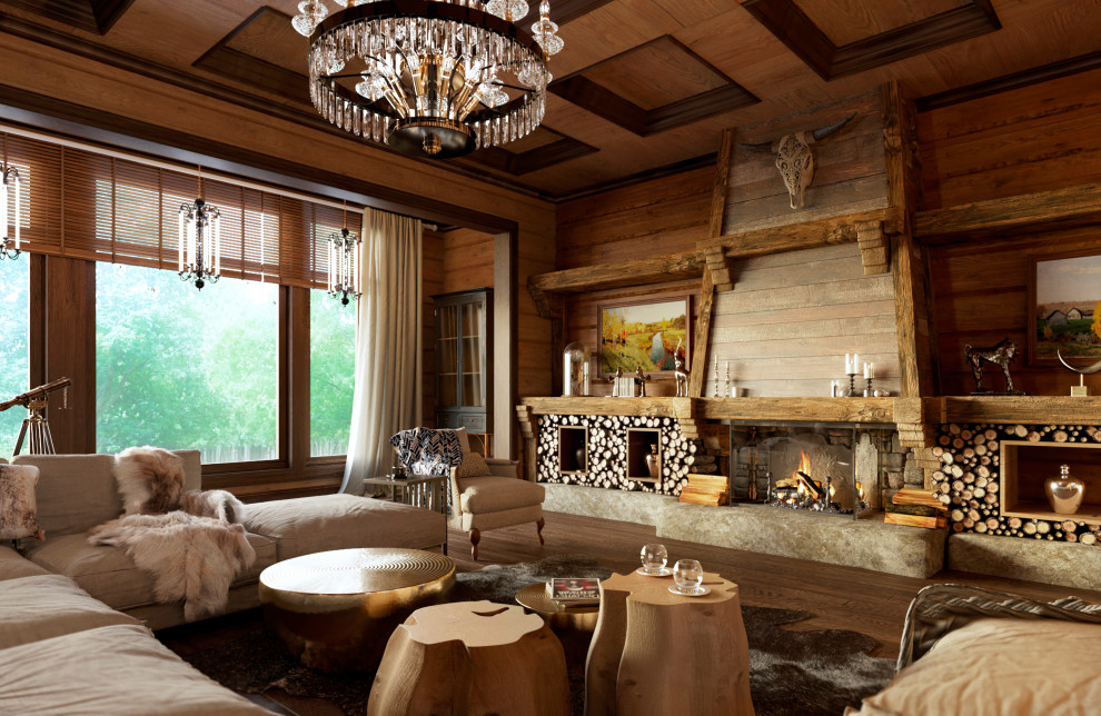 Проект интерьера в Деревянном доме в Подмосковье