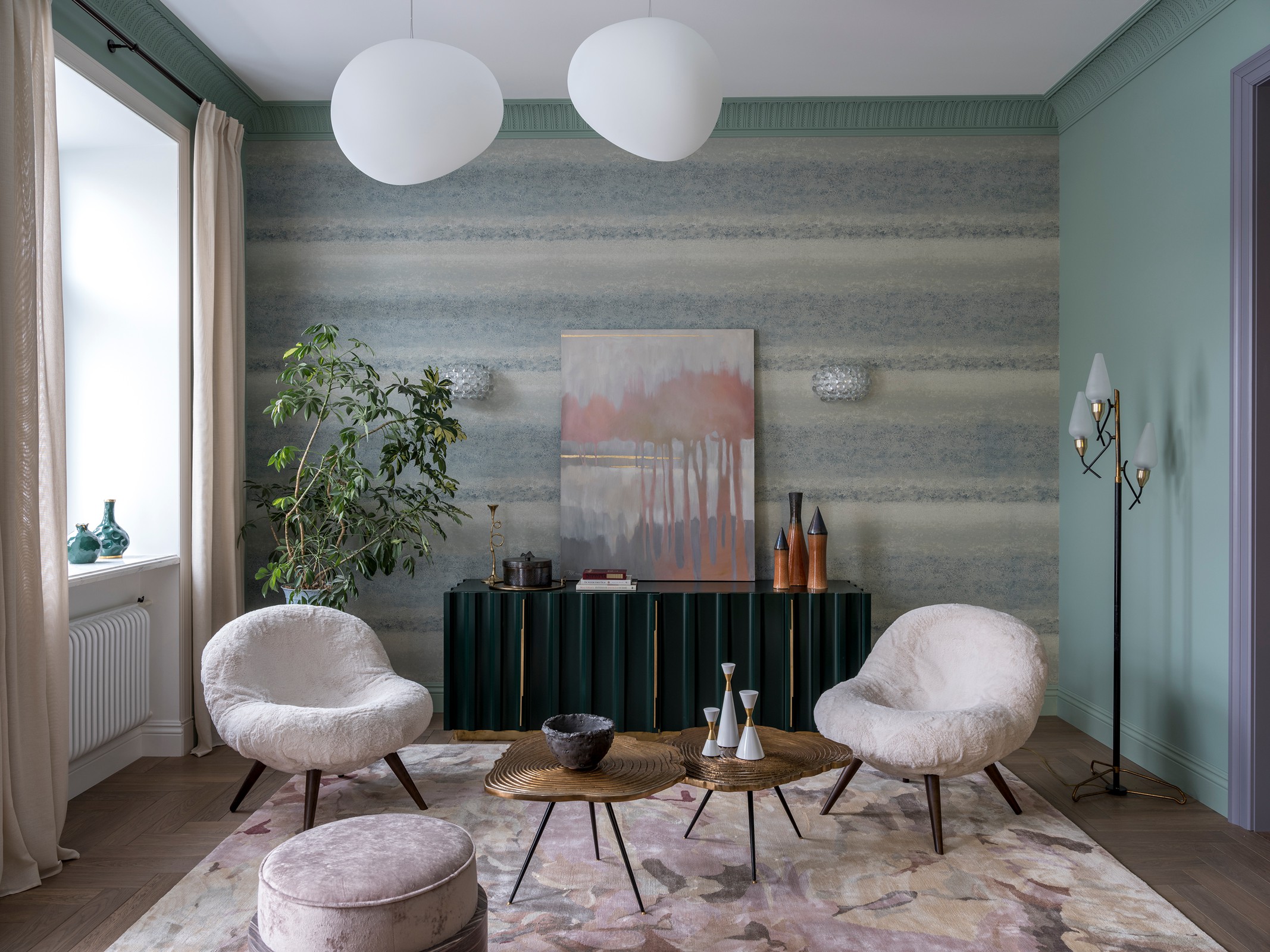 Романтичный интерьер на Сретенке 107 кв.м.