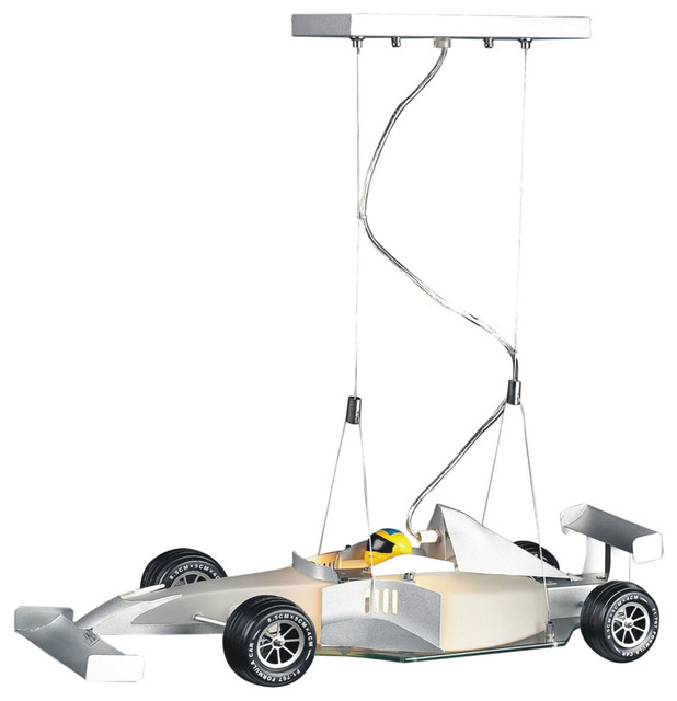 Race Car Light Fixture, 2Lights Contemporary Kids Ceiling Lighting