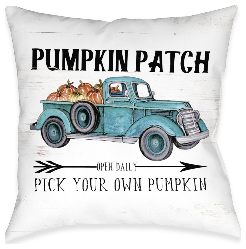 Pumpkin Patch Outdoor Decorative Pillow, 18"x18"