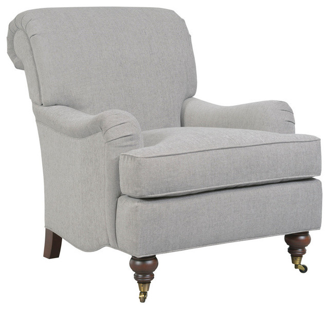 Manchester Rolled Tight Back Chair, Goldenrod Traditional Armchairs